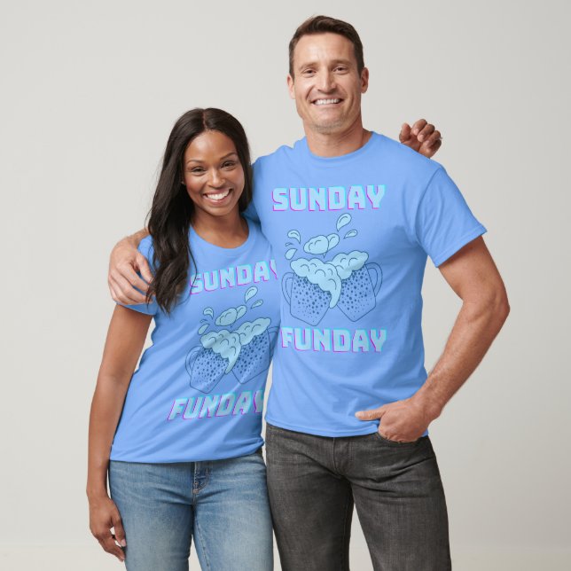 Camiseta SUNDAY FUNDAY - With Beer - T-shirt - blue (Unissex)