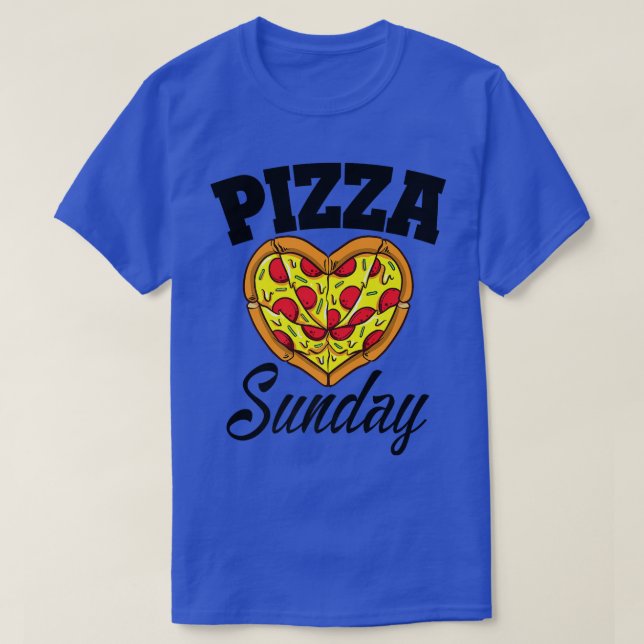 Camiseta Sunday Pizza Night Funny Pizza Lover Comida Rápida (Frente do Design)