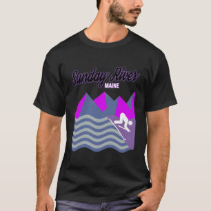 Camiseta Sunday River Maine New England Usa Ski Snowboard W