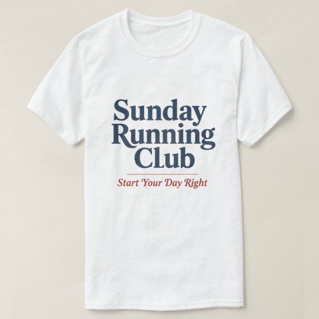 Camiseta Sunday Running Club Motivational Run Club (Frente do Design)