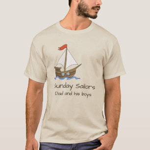 Camiseta Sunday Sailor Pai e seus meninos