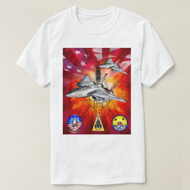 Camiseta Sundowners de F-14 Tomcat VF-111 (Frente do Design)