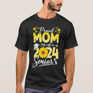 Camiseta Sunflower 2024 Proud Mom Of A 2024 Senior Graduati