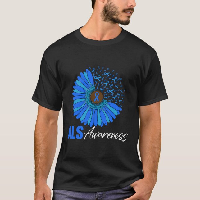 Camiseta Sunflower Als Awarness Defensor da Fita Guerreiro  (Frente)