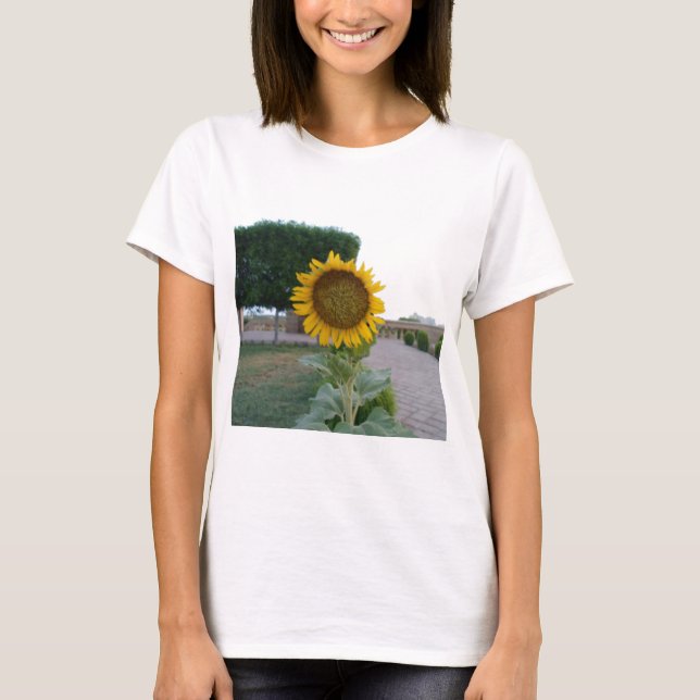Camiseta Sunflower Art Impressão (Frente)