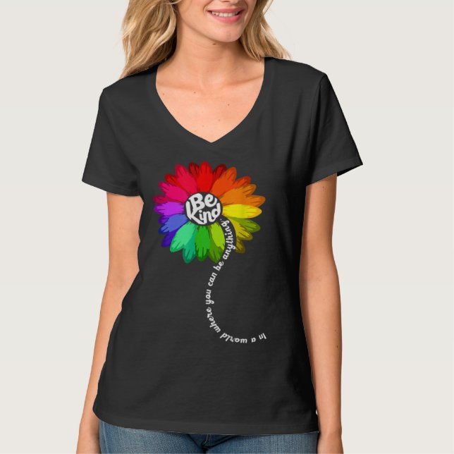 Camiseta Sunflower Autism Awareness Be Kind Puzzle Mom Supp (Frente)