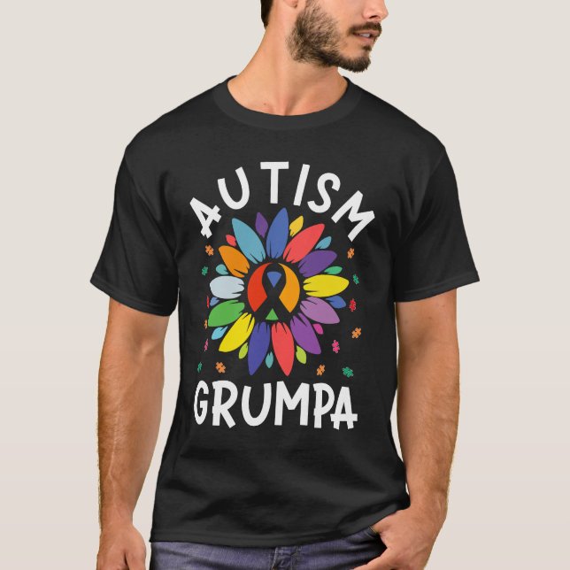Camiseta Sunflower Autism Awareness Day Matching Family Aut (Frente)