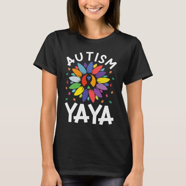 Camiseta Sunflower Autism Awareness Day Matching Family Aut (Frente)