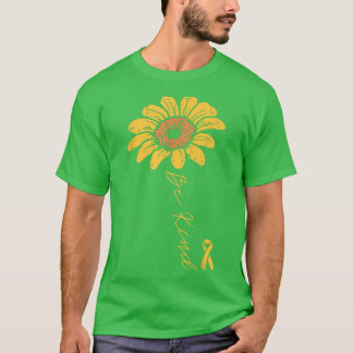 Camiseta Sunflower Be Kind Chilhood Cancer Awarenes