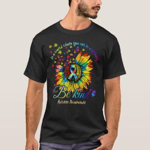 Camiseta Sunflower Be Kind Quebra-cabeça suportam consciênc