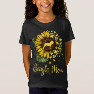 Camiseta Sunflower Beagle Mãe Cão Lover