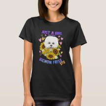Sunflower Bichon Frisé Girl ama Dog