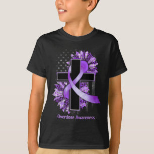 Camiseta Sunflower Christian Cross Sunflower Overdose Aware
