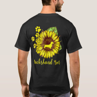 Camiseta Sunflower Dachshund Mãe Cachorro Mãe Legal Present
