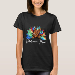 Camiseta Sunflower Doberman Mãe Tie Tye Dye