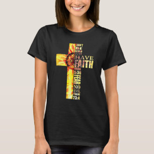 Camiseta Sunflower Faith Cross Medo Nenhum Mau Christian Ul