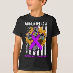 Camiseta Sunflower Faith Esperança Amor Cruzamento E Sobred