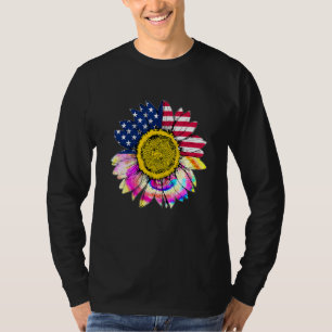 Camiseta Sunflower Freedom American Flag Us 4º Do