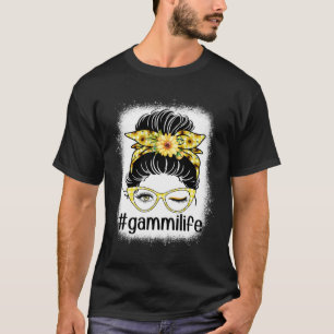 Camiseta Sunflower Gammi Life Messaging Bun Bleaches Mãe D