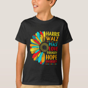 Camiseta Sunflower Harris-whimer 2024 Peace Lgbt Harris-w
