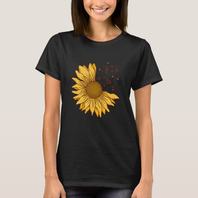 Camiseta Sunflower Hope Positive Music Flowers Sunflowers (Frente)