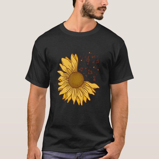 Camiseta Sunflower Hope Positive Music Flowers Sunflowers (Frente)