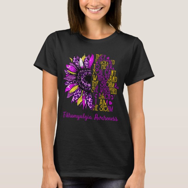 Camiseta Sunflower I Am The Storm Fibromialgia Sensibence (Frente)