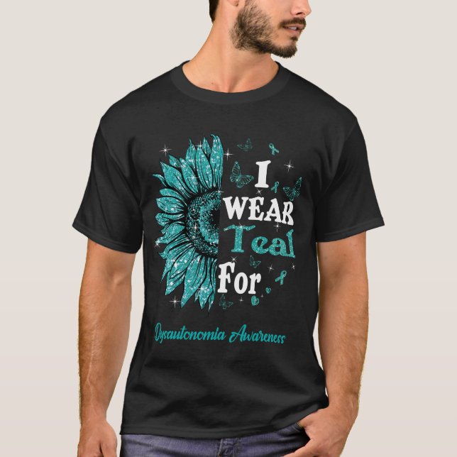 Camiseta Sunflower I Veste Teal Para Sensibilização Para A  (Frente)