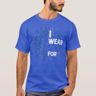 Camiseta Sunflower I Wear Blue Ribbon Ocular Albinism Aware
