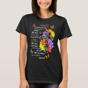 Camiseta Sunflower Jesus Cross Butterfly Pode Imaginar Chri