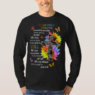 Camiseta Sunflower Jesus Cruzando Borboleta Eu Posso Imagin