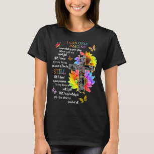 Camiseta Sunflower Jesus Cruzando Borboleta Eu Posso Imagin