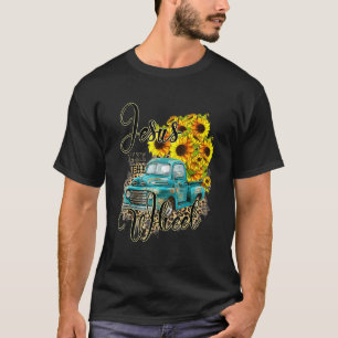 Camiseta Sunflower Jesus Leva A Roda O Jardineiro Cristão