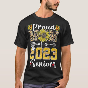 Camiseta Sunflower Leopard Orgulha Mãe de um Formando de 20