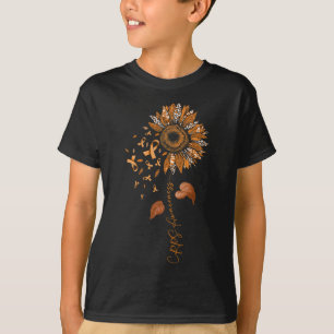 Camiseta Sunflower Leopardo Sensibiliza Lâmpada Laranja
