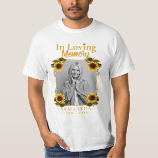 Camiseta Sunflower Memorial Foto: Perda de Camisa-Mãe