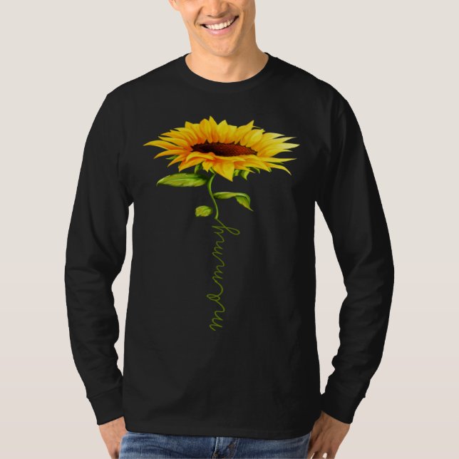 Camiseta Sunflower Mommy Mother's Day Floral Funny Matching (Frente)