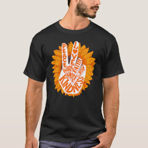 Camiseta Sunflower Peace Love Esperança gentileza Anti Bull