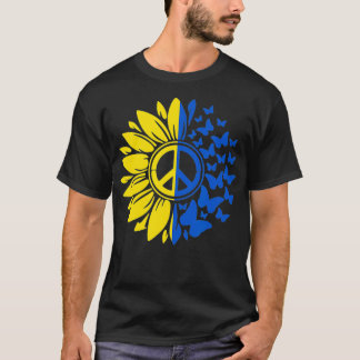Camiseta Sunflower Peace Ucrânia Bandeira Ucrânia Fla