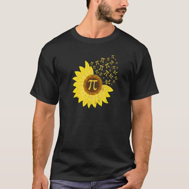 Camiseta Sunflower Pi Day 3 14 De Março 14 Professor De Mat (Frente)