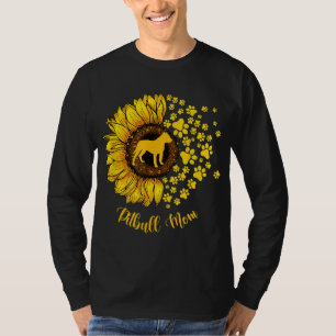 Camiseta Sunflower Pitbull Mãe Cachorro Lover