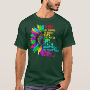 Camiseta Sunflower Rainbow Science é real Black Lives Matt