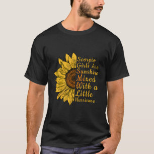 Camiseta Sunflower Scorpio Mulher De Outubro E Novembro