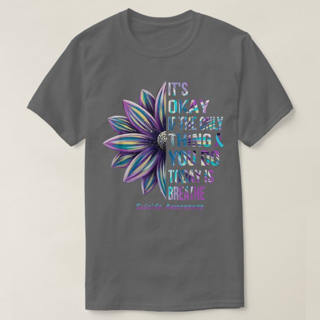 Camiseta Sunflower Suicide Prevention Awareness Month Famil (Frente do Design)