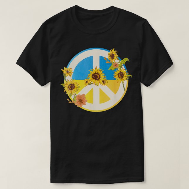 Camiseta Sunflower Ucraniano I Stand Com Ucrânia Ukra (Frente do Design)