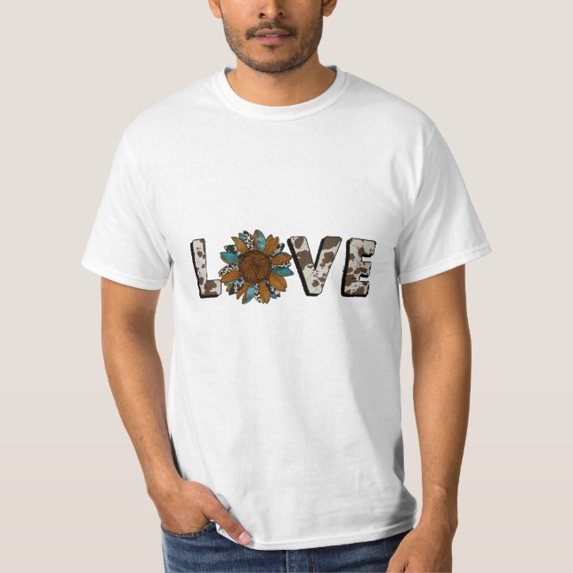Camiseta Sunflower Western Love Boho Summer (Frente)