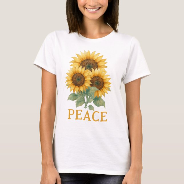 Camiseta Sunflowers symbol of Peace (Frente)