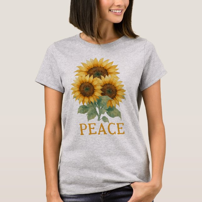 Camiseta Sunflowers symbol of Peace (Frente)