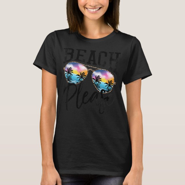 Camiseta Sunglass Beach Please Hawaii Beach Hello Summer (Frente)