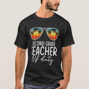 Camiseta Sunglass Beach Summer Secord Grade Teacher Off D